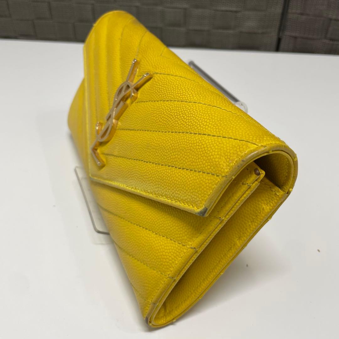 み*き様 SAINT LAURENT カサンドラ　YSL イエロー キルティング