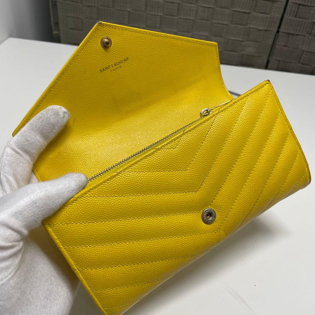 み*き様 SAINT LAURENT カサンドラ　YSL イエロー キルティング