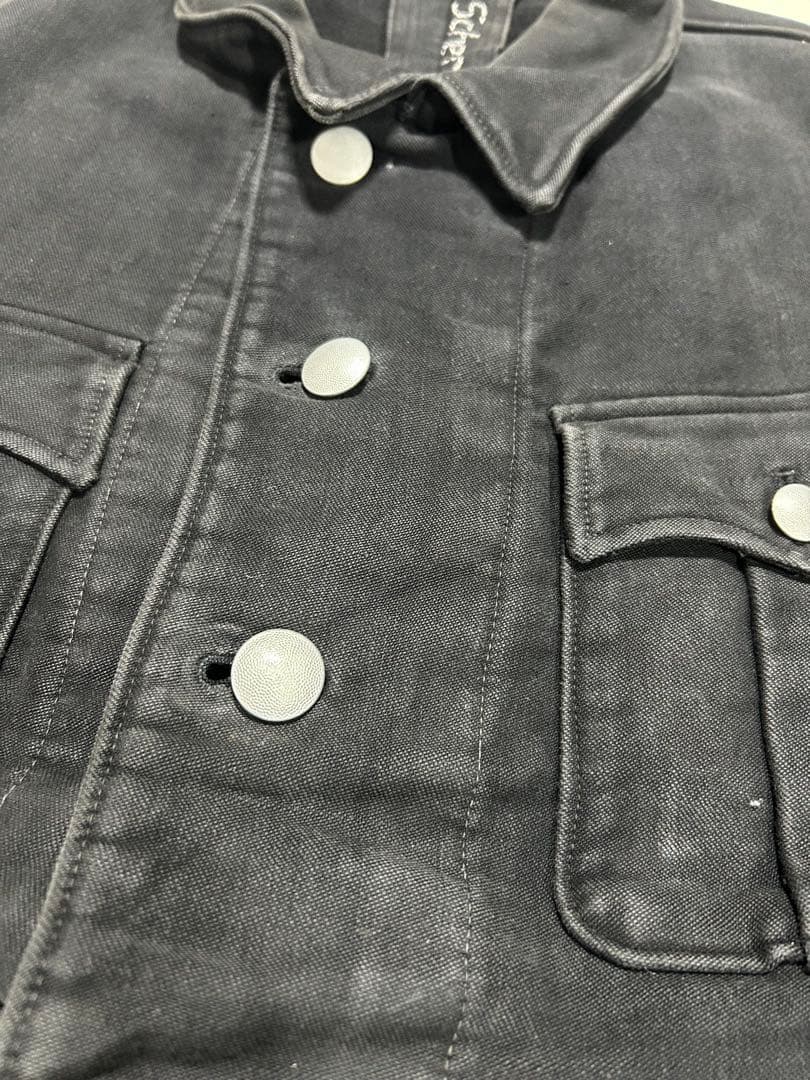 50s〜60s ドイツ軍　モールスキンジャケット　ブラック　メタルボタン