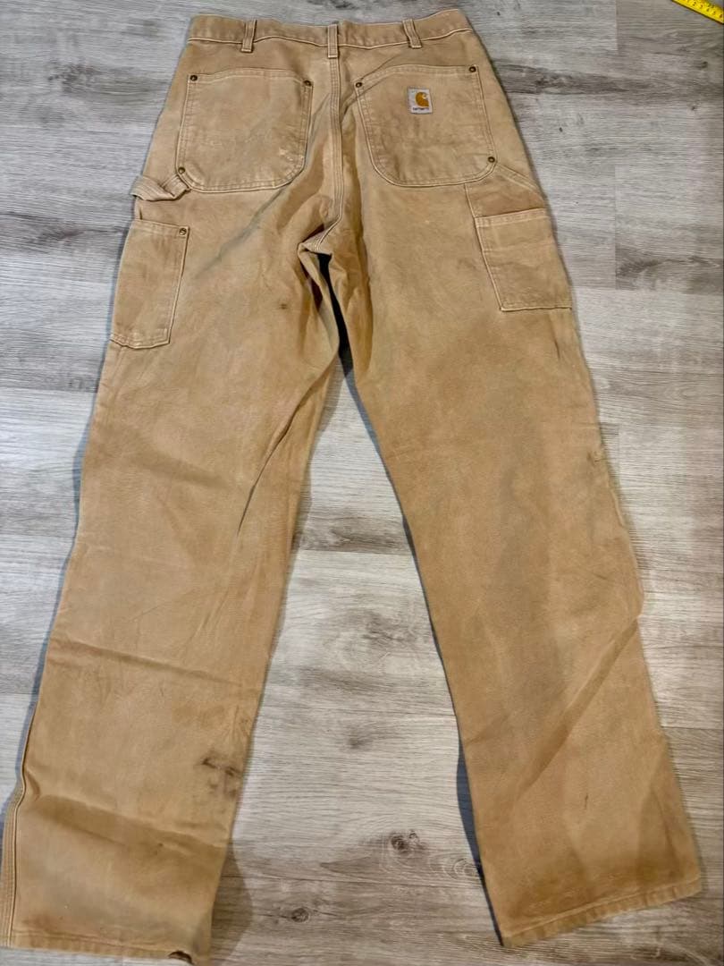 365 Carhartt ダブルニー USA製 フェード キャメル