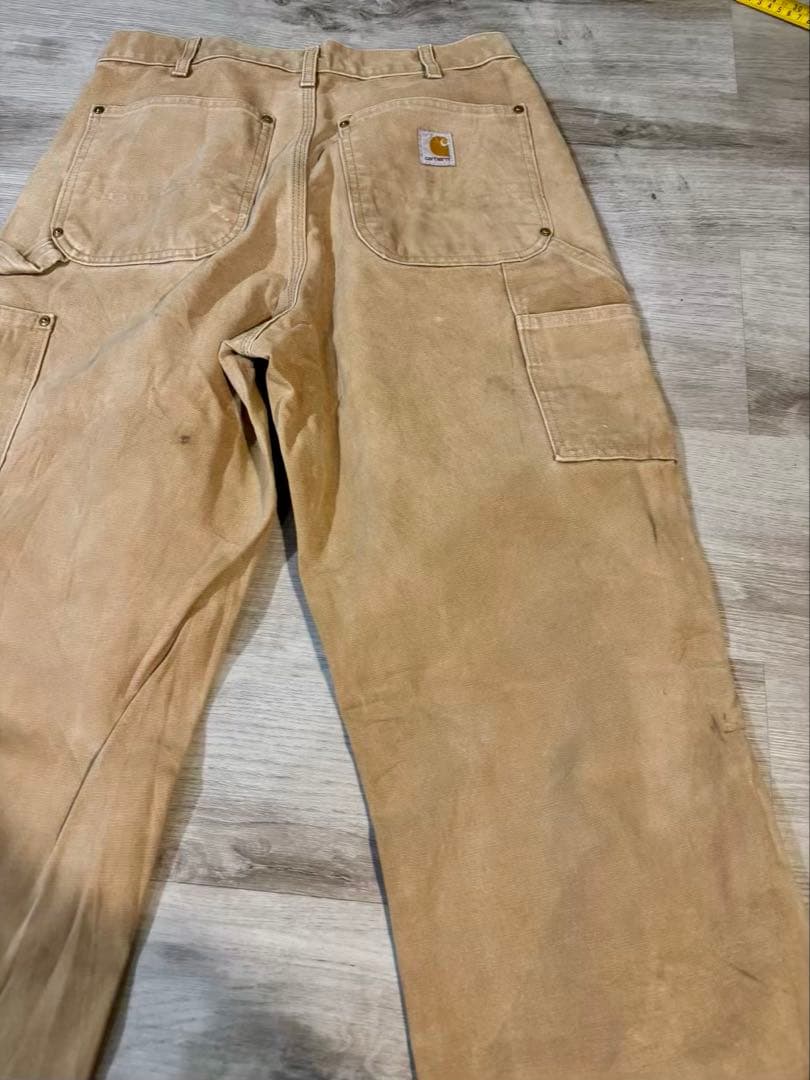 365 Carhartt ダブルニー USA製 フェード キャメル