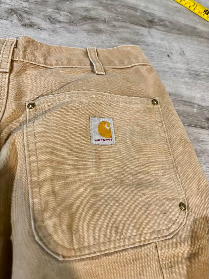 365 Carhartt ダブルニー USA製 フェード キャメル