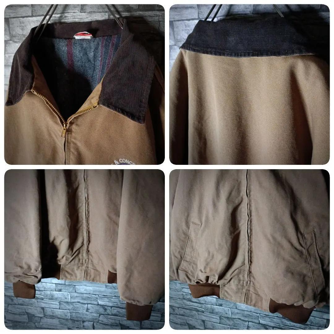 USA製☆ユニオンラインダックジャケット トラッカー 襟切り替え 特大 輸入古着