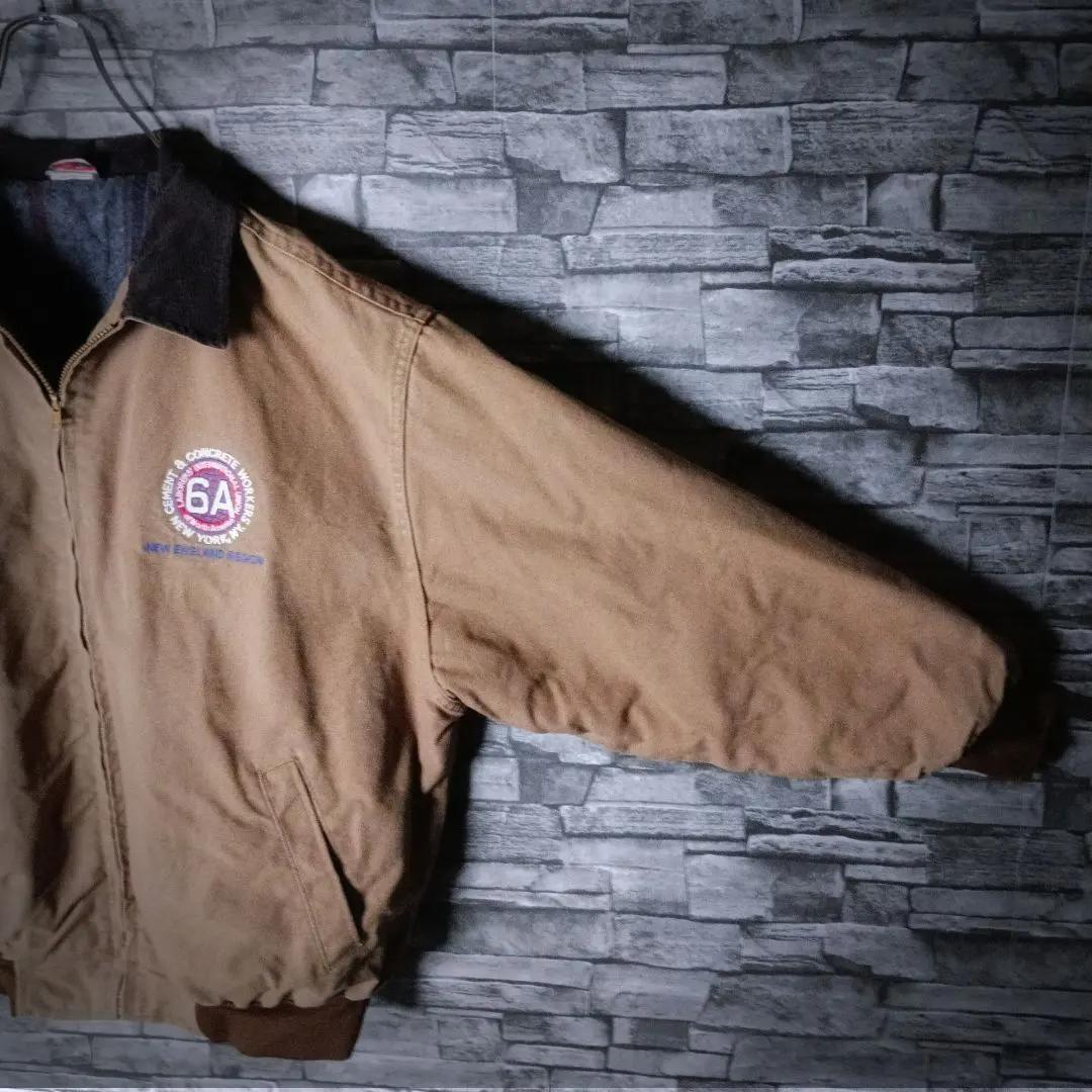 USA製☆ユニオンラインダックジャケット トラッカー 襟切り替え 特大 輸入古着