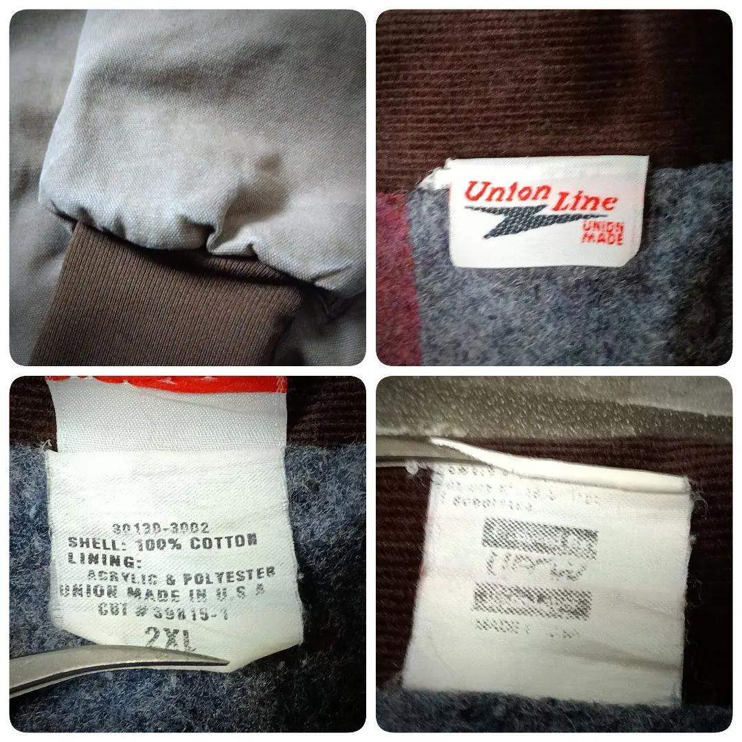 USA製☆ユニオンラインダックジャケット トラッカー 襟切り替え 特大 輸入古着