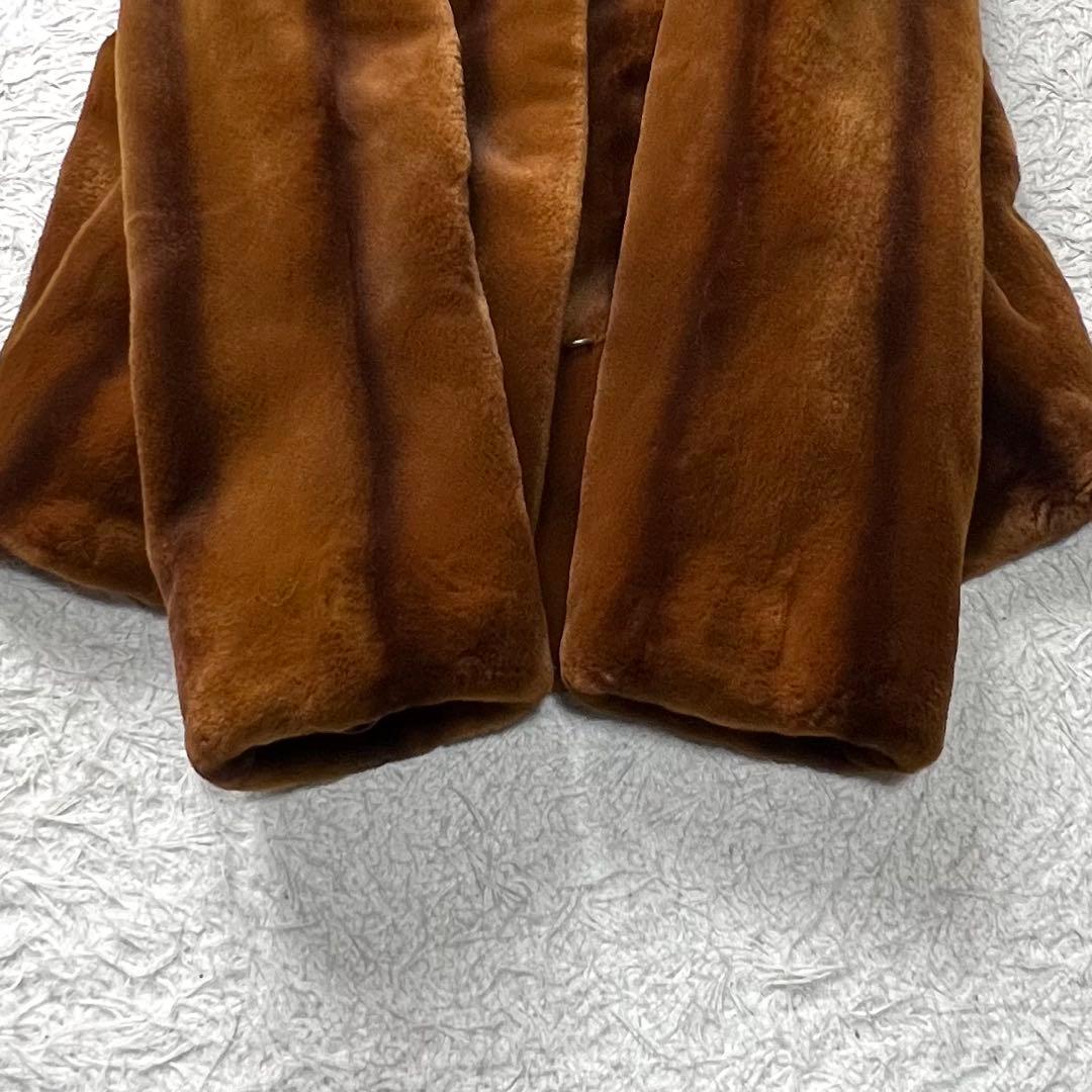 希少色 染めミンク×シェアード 切り替え クロップド コペンハーゲン 軽量