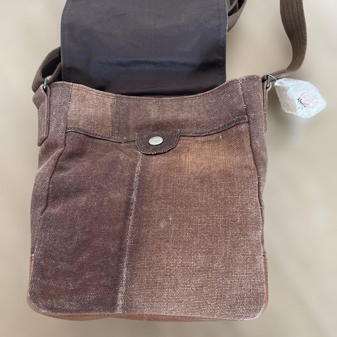 酒袋　柿渋染め　ショルダーバッグ