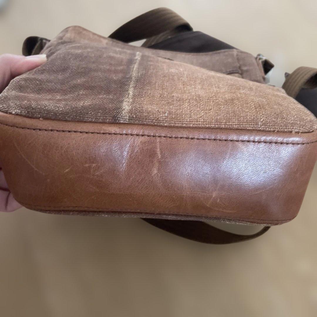 酒袋　柿渋染め　ショルダーバッグ