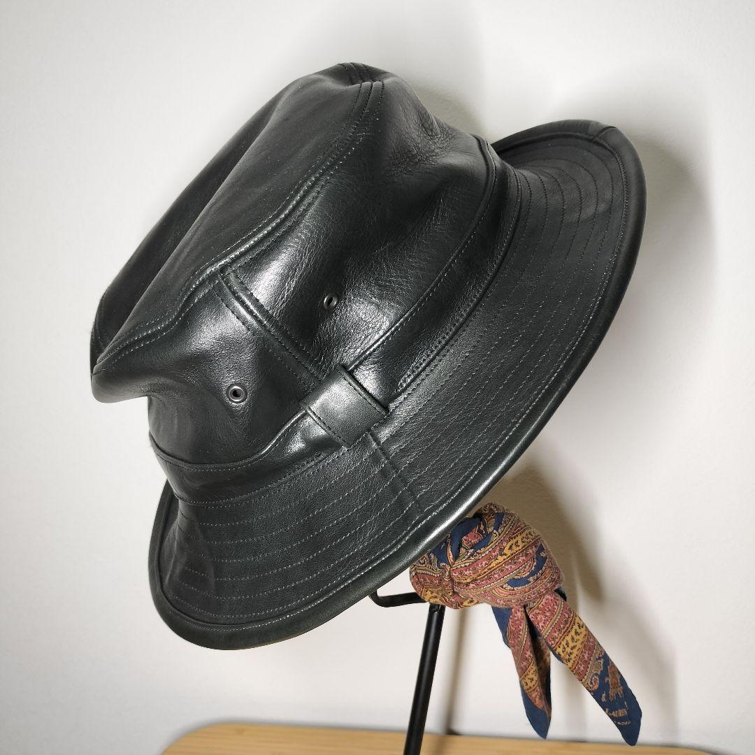 【完売品】Mr.FATMAN × WOLFMAN オイルレザーハット L60cm