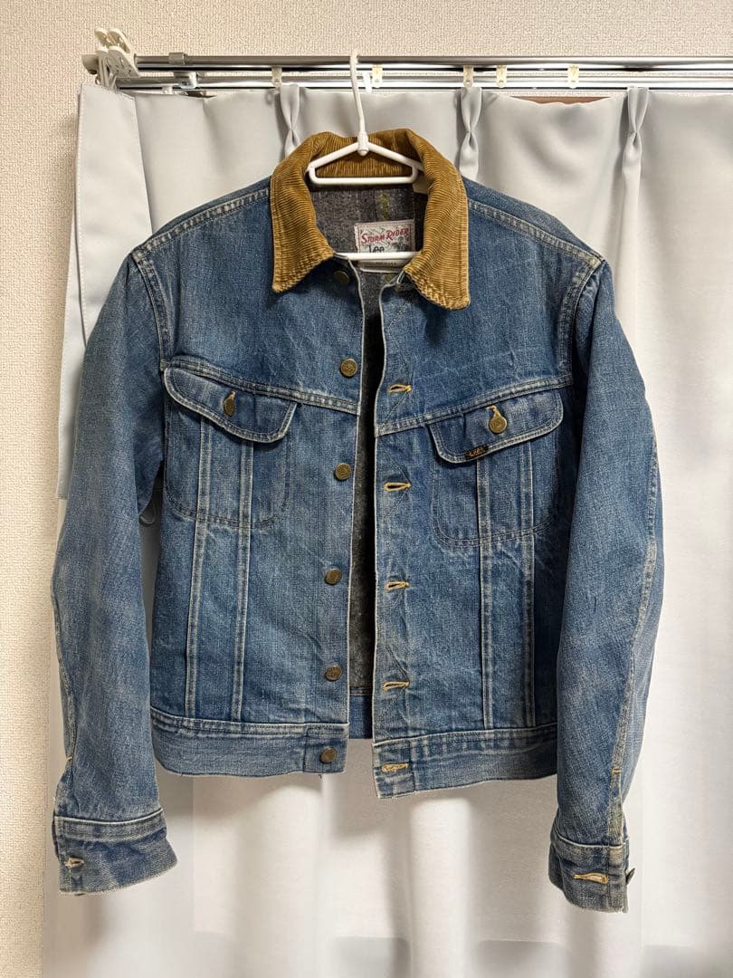 ビンテージ　Lee storm rider デニム ジャケット コーデュロイ襟