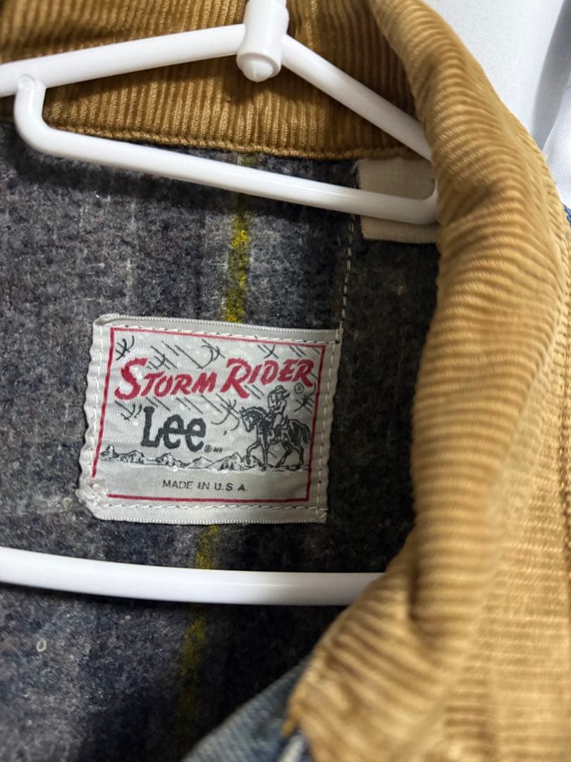 ビンテージ　Lee storm rider デニム ジャケット コーデュロイ襟
