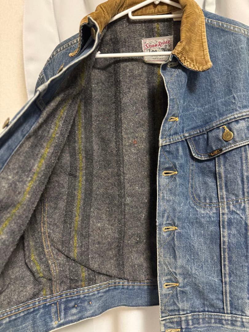 ビンテージ　Lee storm rider デニム ジャケット コーデュロイ襟