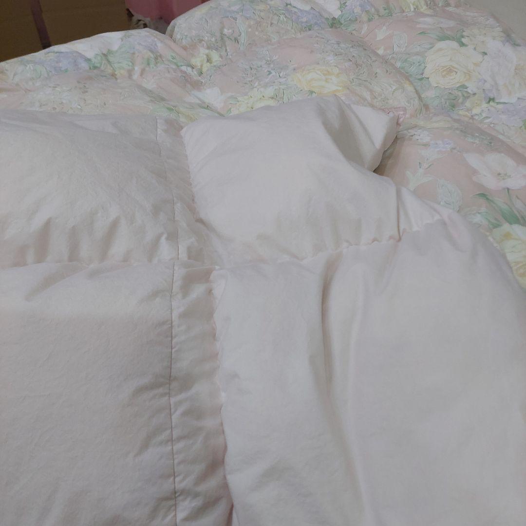 羽毛掛け布団 中古 ピンク系