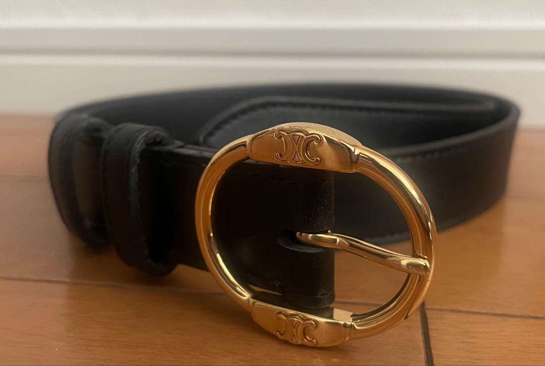 CELINE トリオンフ ベルト ブラック 75cm