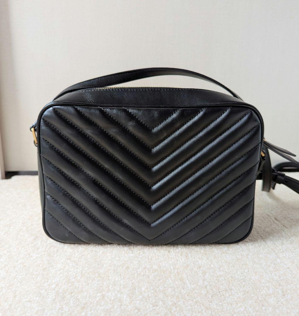 【極美品】サンローラン ルー カメラバッグ ショルダーバッグ ブラック ゴールド