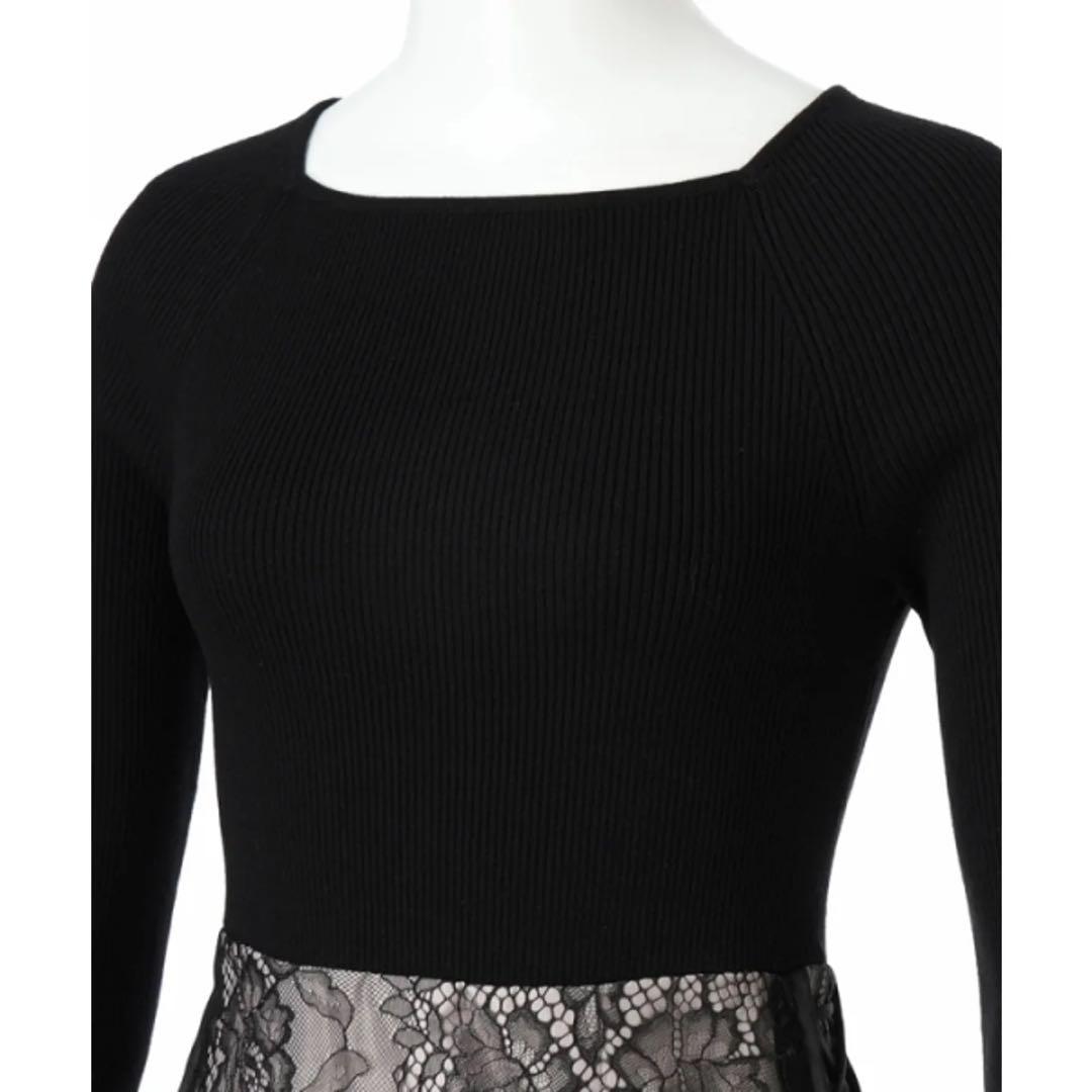 新品タグ付き★アプワイザーリッシェ ドッキングワンピース レース ブラック