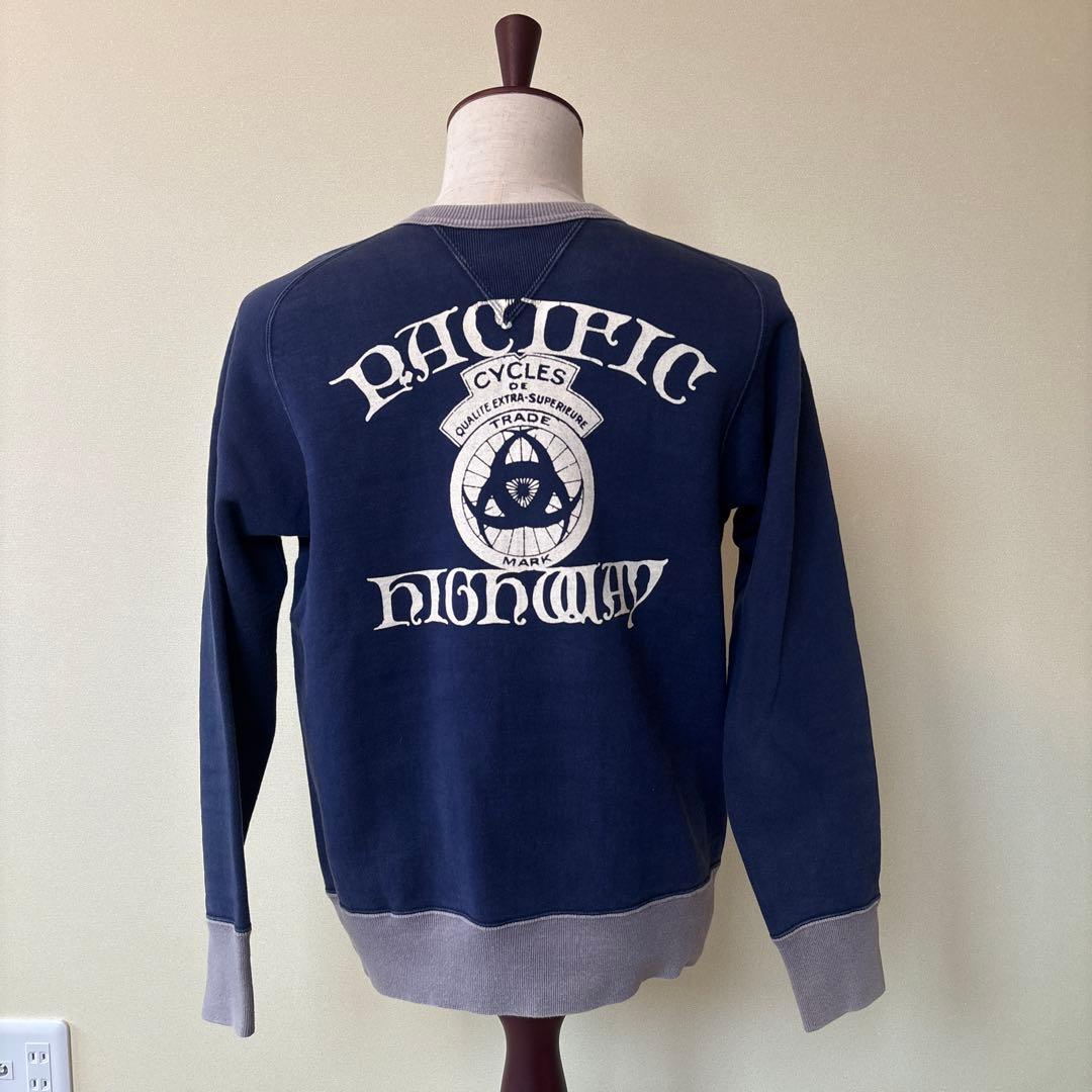 DELUXEWARE 両面プリント スウェット ネイビー アメカジ　サイズL