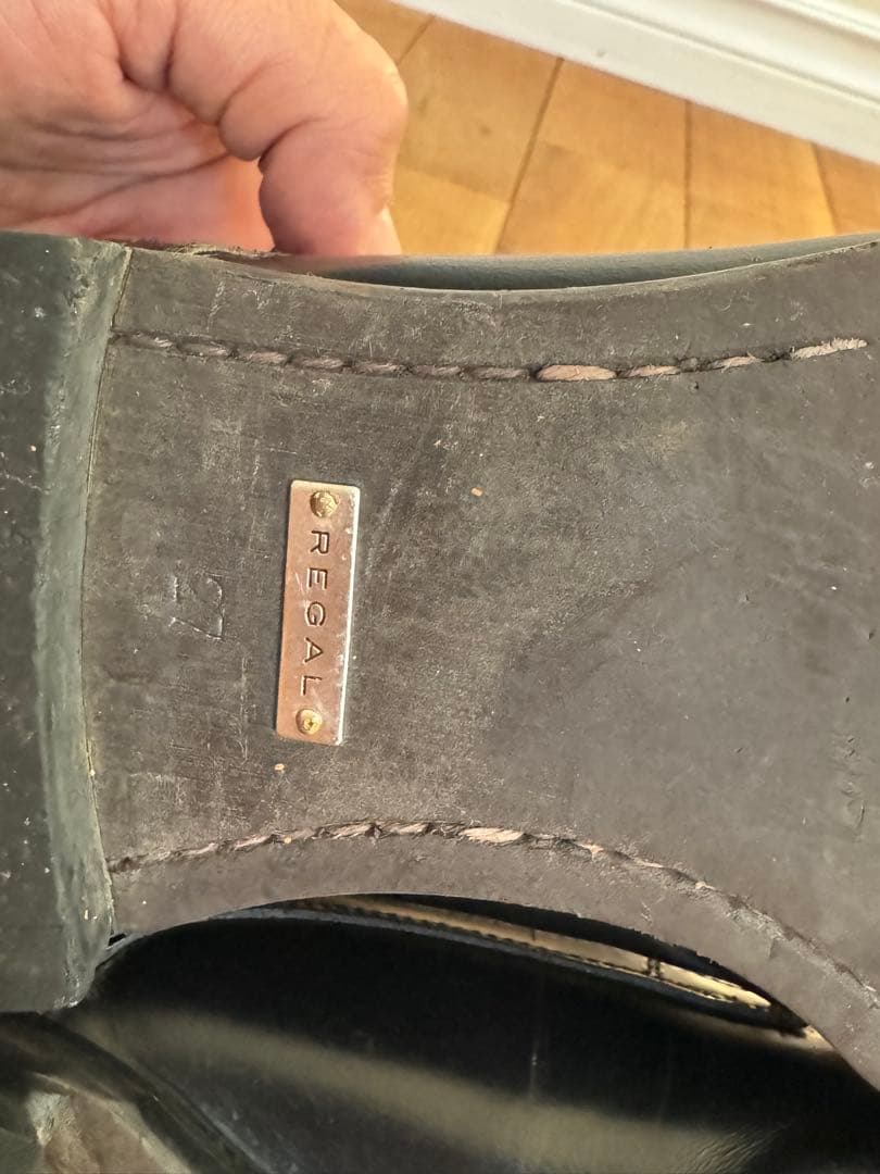 REGAL ブラックビジネスシューズ 革靴 27cm 高級ライン