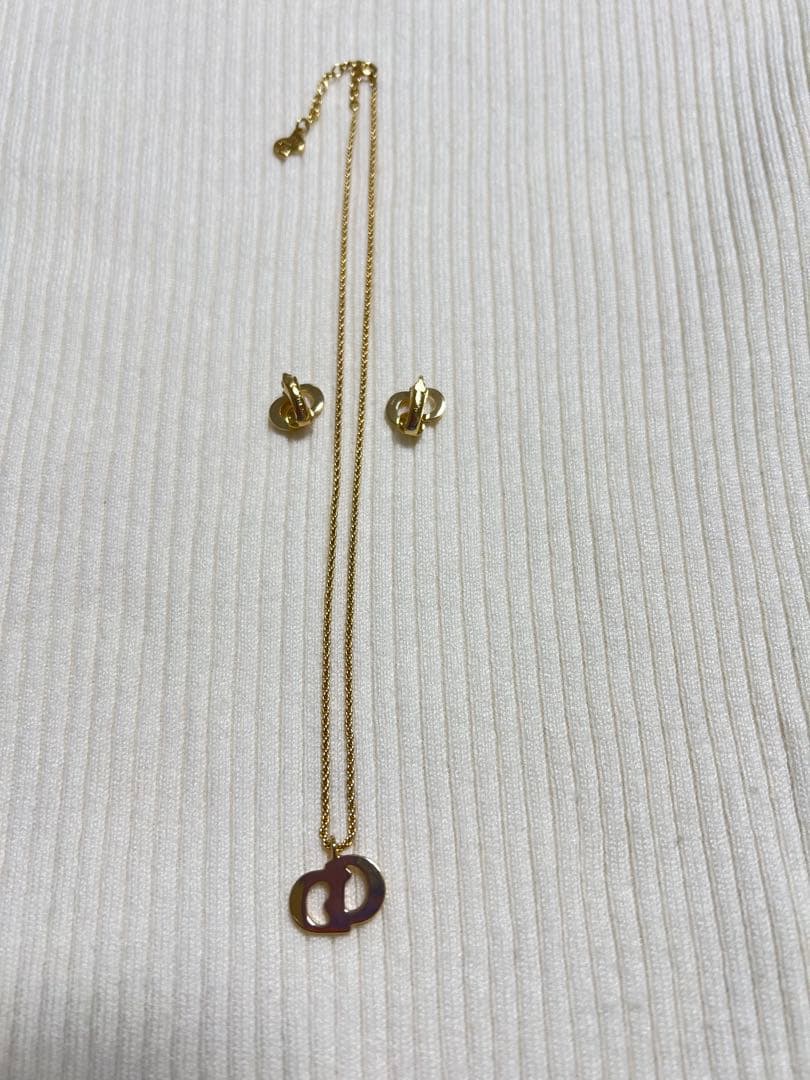 Christian Dior 箱あり ゴールド イヤリング ネックレス 美品