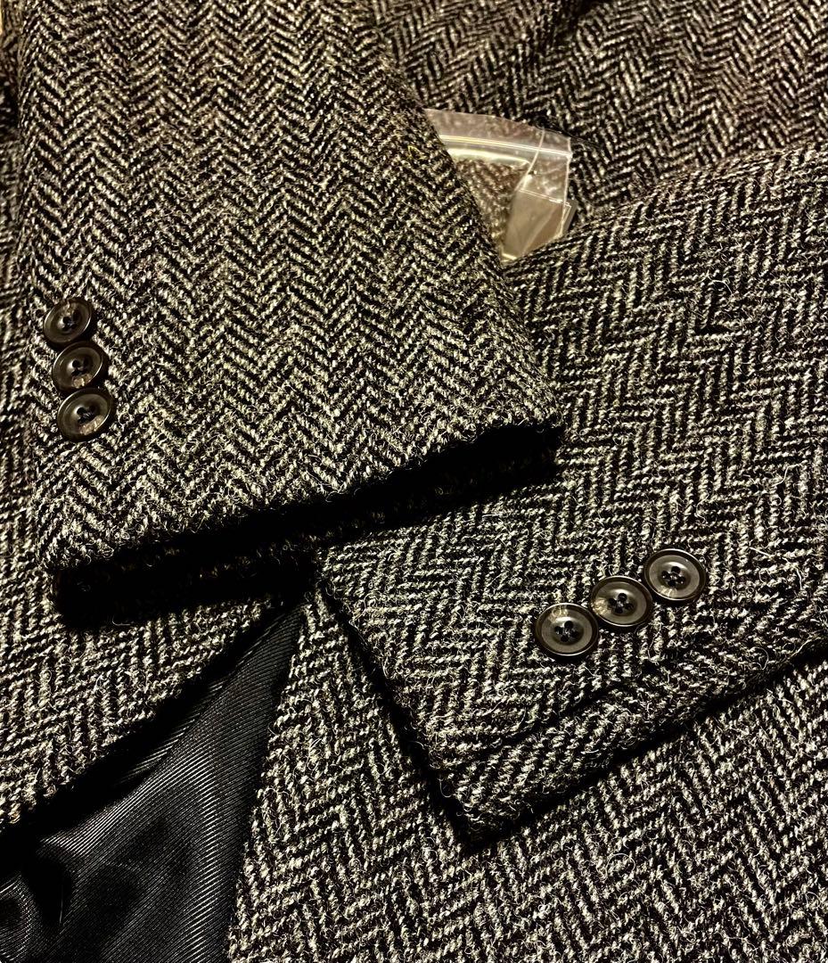 【SALE‼️】ハリスツイード　ヘリンボーン テーラードジャケット　S