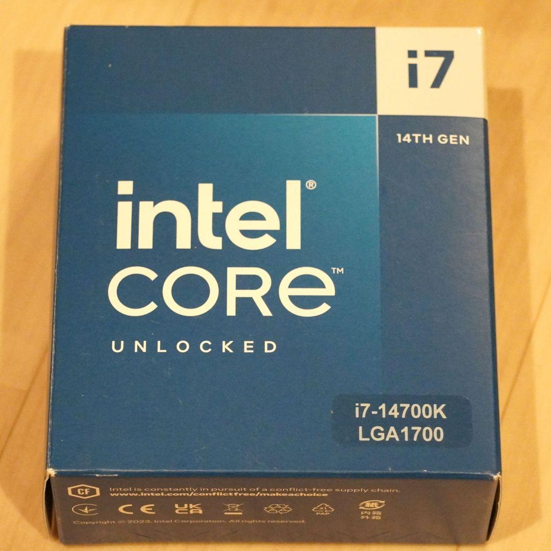 動作確認済CPU intel CORE i7-14700K LGA1700