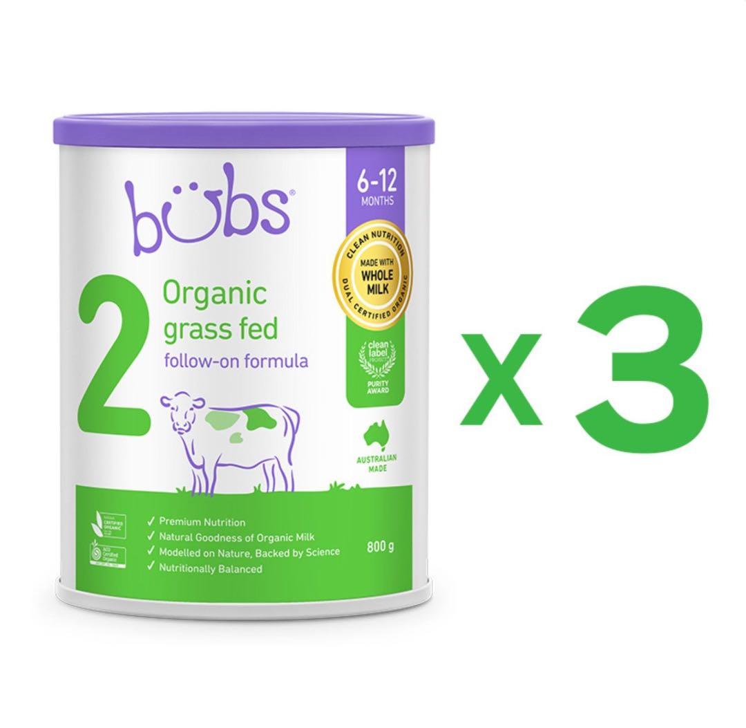 3缶 Bubs バブズ オーガニック 粉ミルク ステップ2 FREMON出品