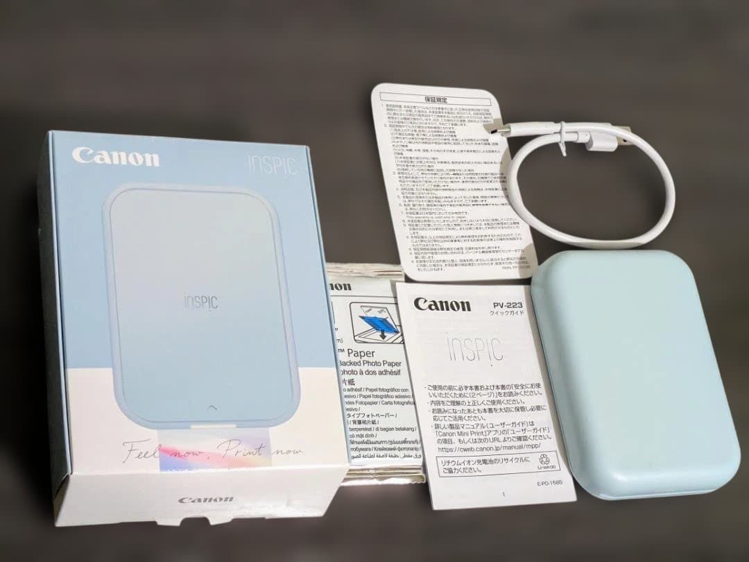 美品 Canonミニフォトプリンター（iNSPiC PV-223）動作確認済み