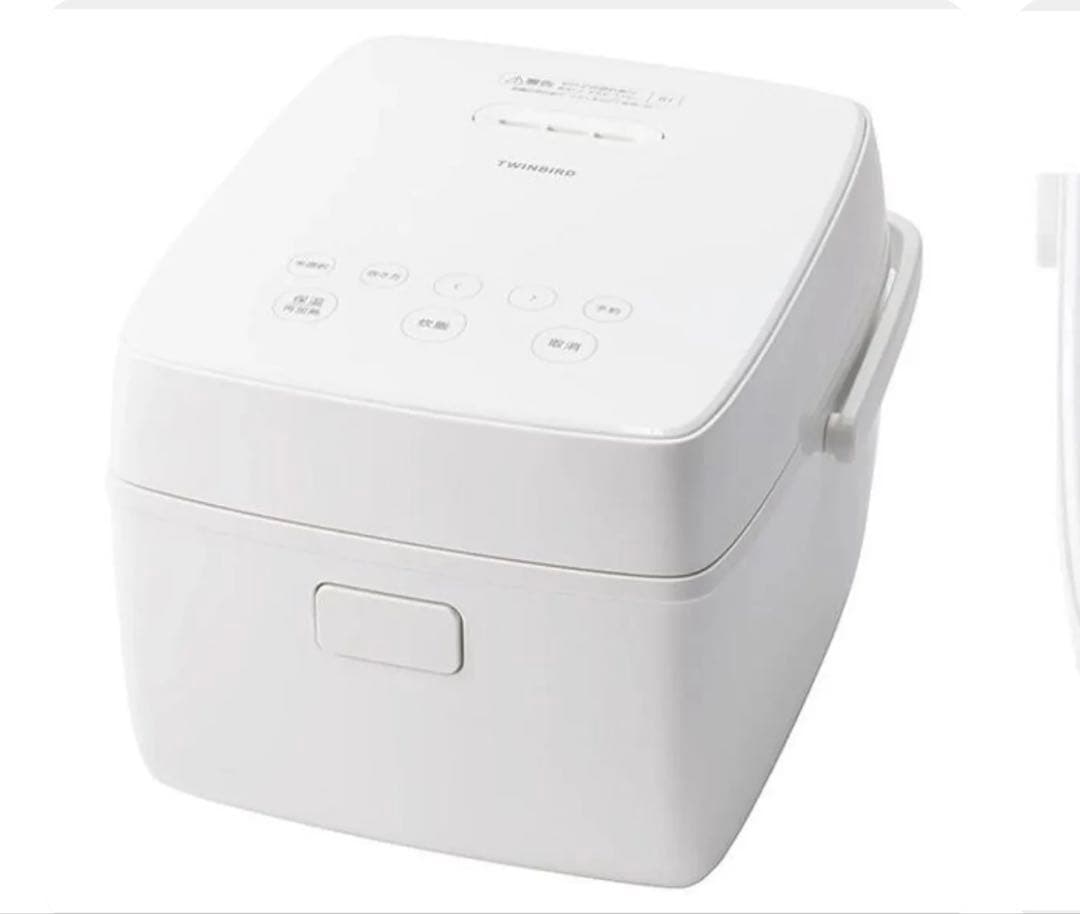【新品】ツインバード 炊飯器 3合 IH 一人暮らし ホワイト RM-D793W