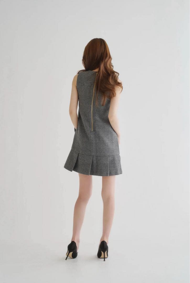 【新品未使用 タグ付き】エテレーヴ ミューズライン ツイードワンピース