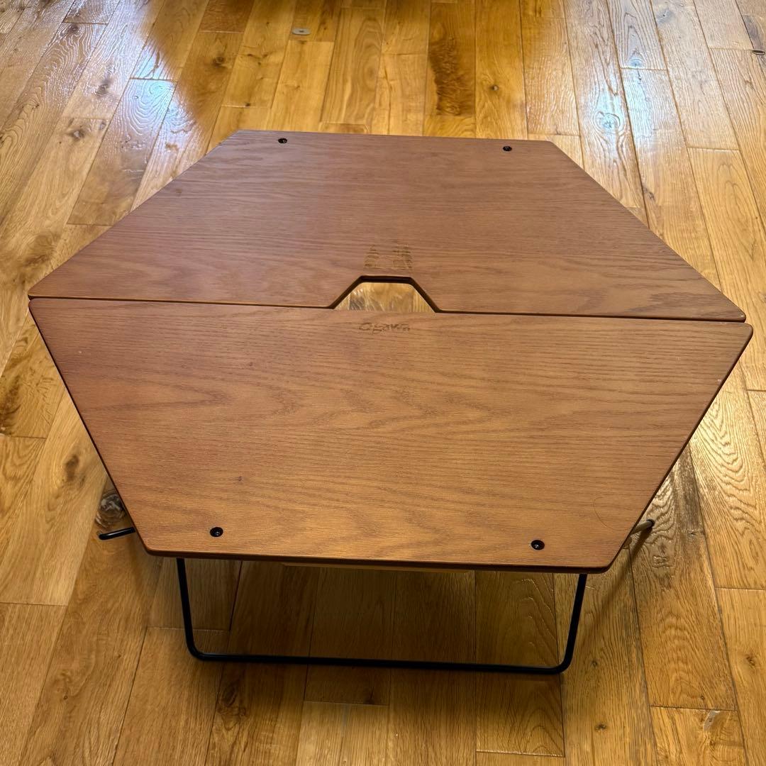 ogawa ARCH TABLE 六角形 ブラウン　オガワ　テーブル　ポール
