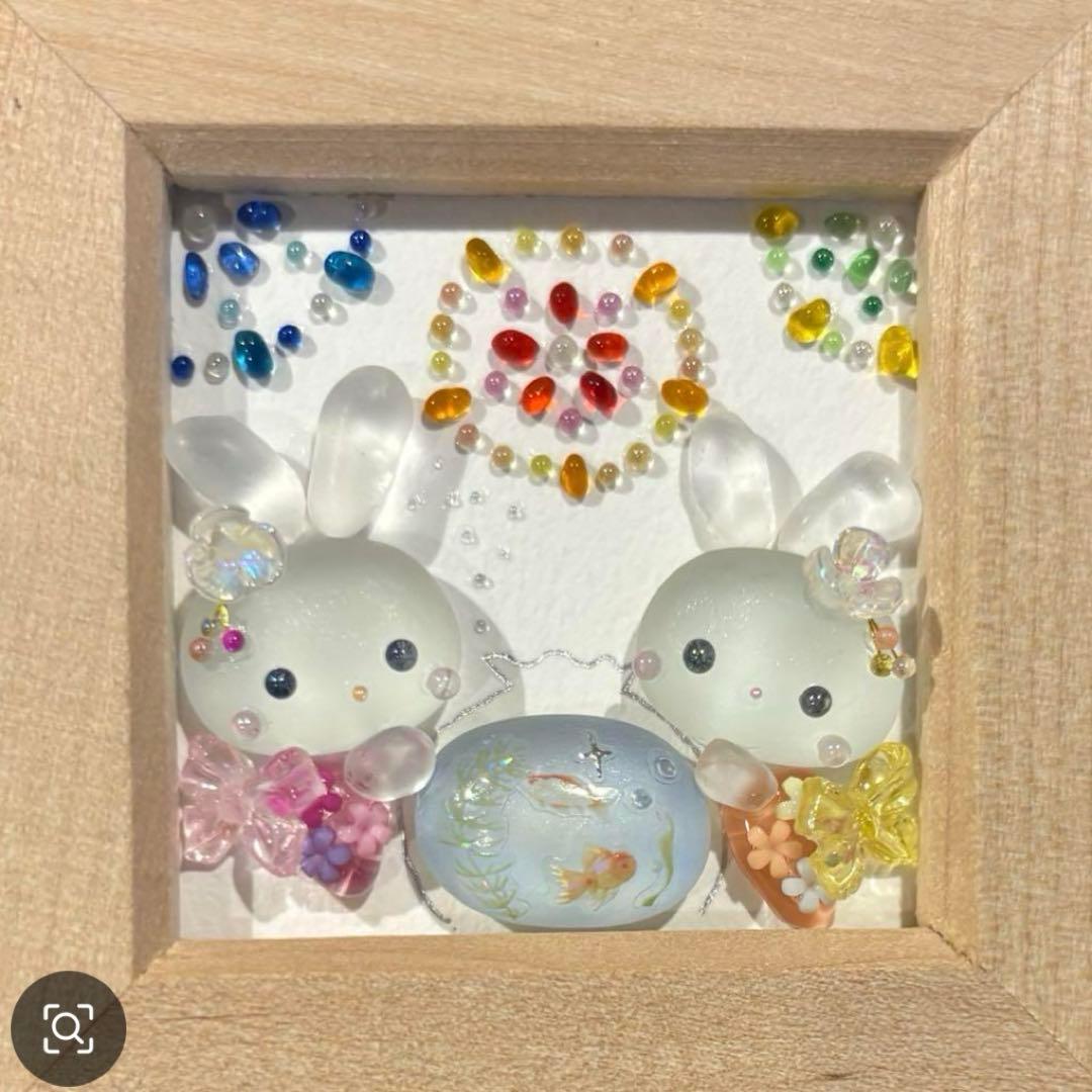 シマエナガ　おっとっと！　シーグラスアート