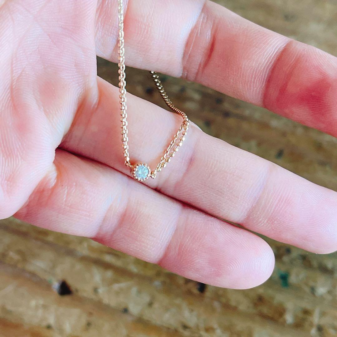 4°C ダイヤモンド　タンザナイト　ブレスレット兼アンクレット　10K