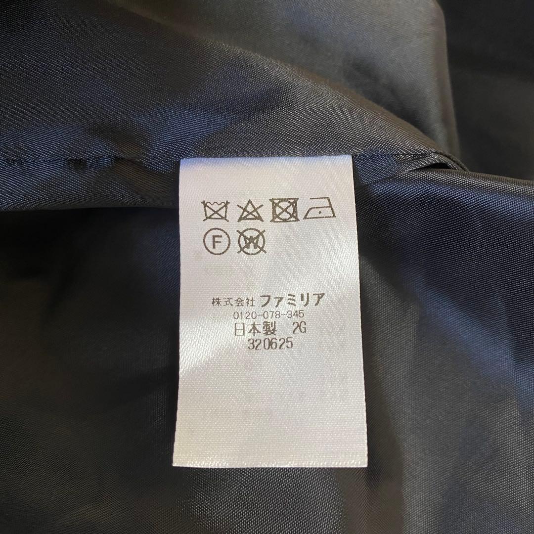 極美品✨ファミリア　フォーマルワンピース　Aライン　160cm ネイビー　パール