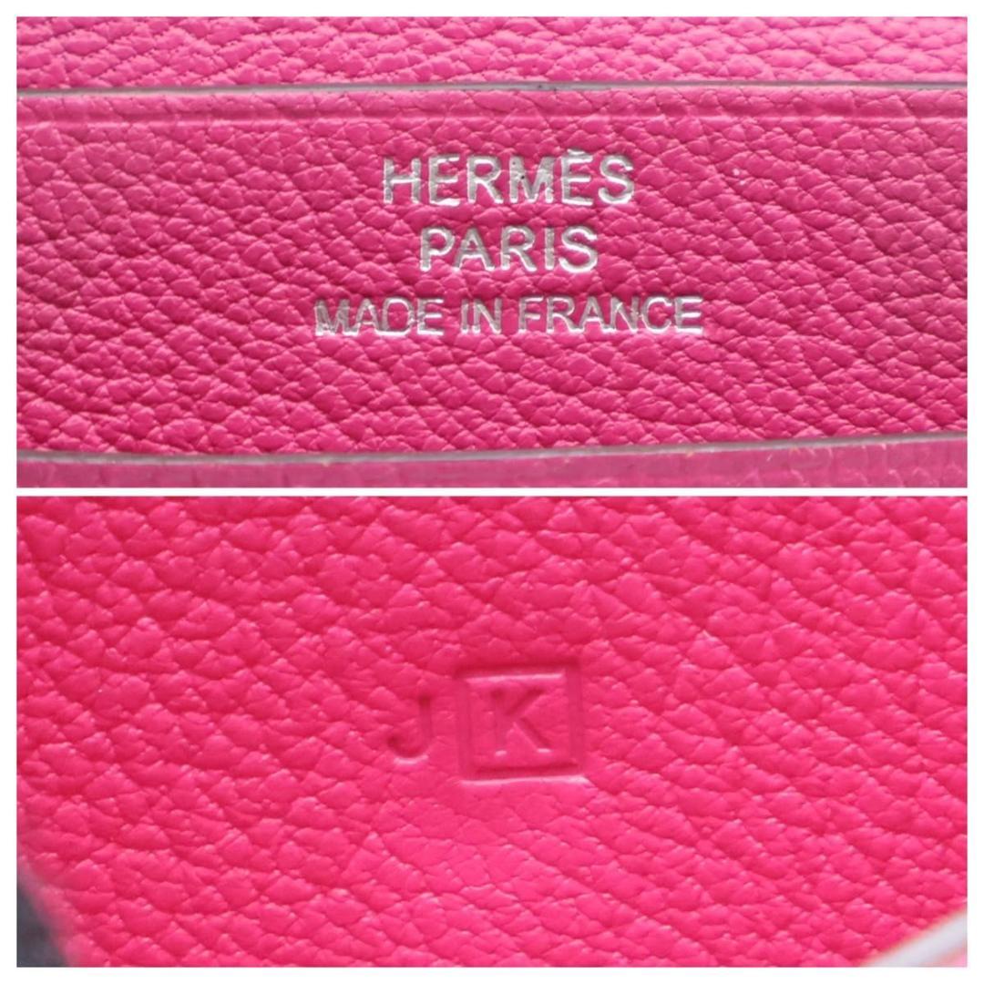 【極美品】HERMES ベアン　カードケース　シェーブル　名刺入れ　ピンク
