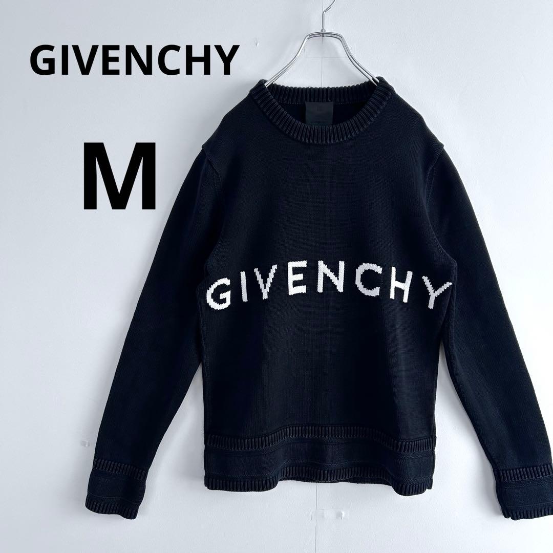人気デザイン☆Givenchyジバンシィ 4Gロゴニットセーター黒M