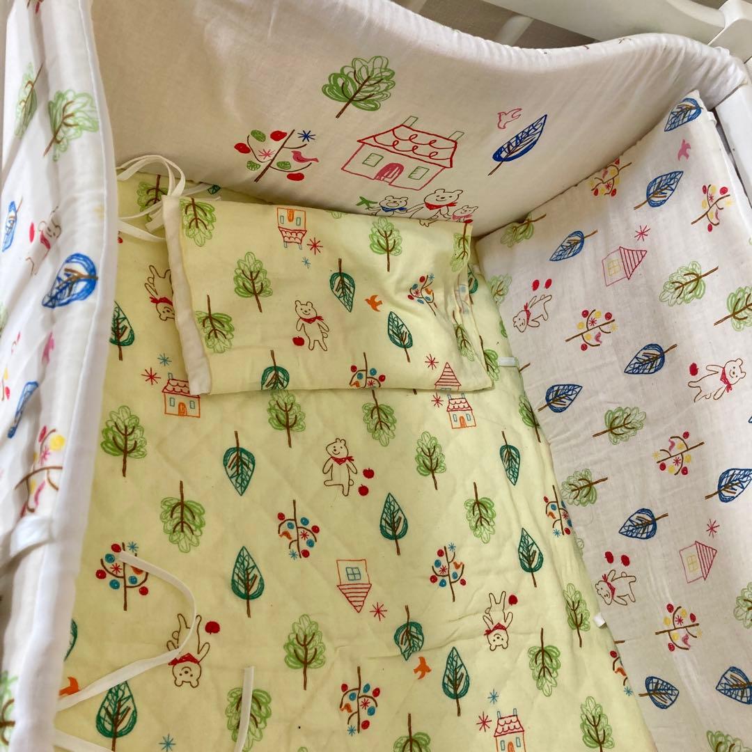 【匿名】　日本製　ベビーベッド　ファンシーミニ　石崎家具