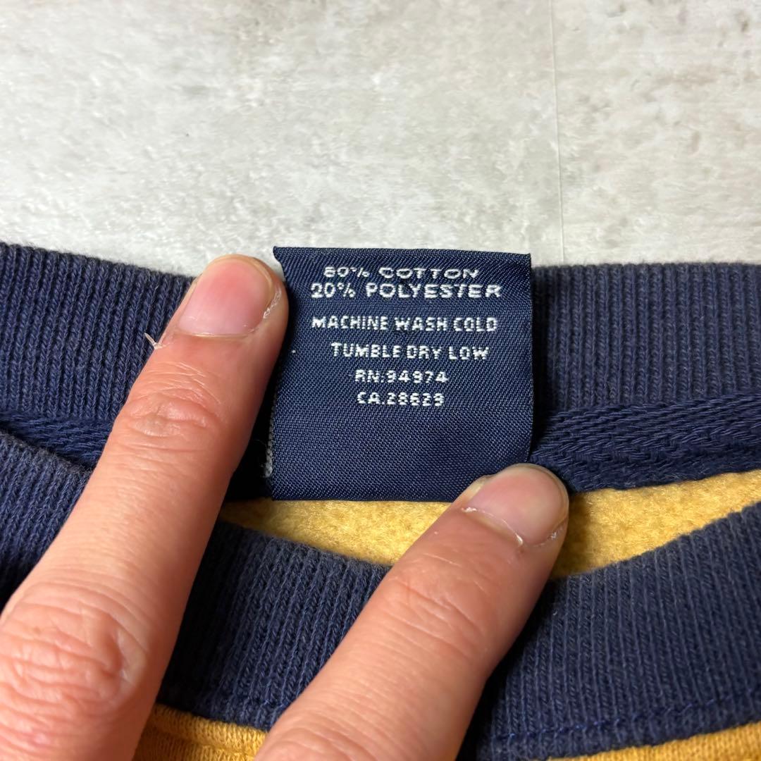 90s Old STUSSY 紺タグ ツートーン ラグランスウェット Mサイズ