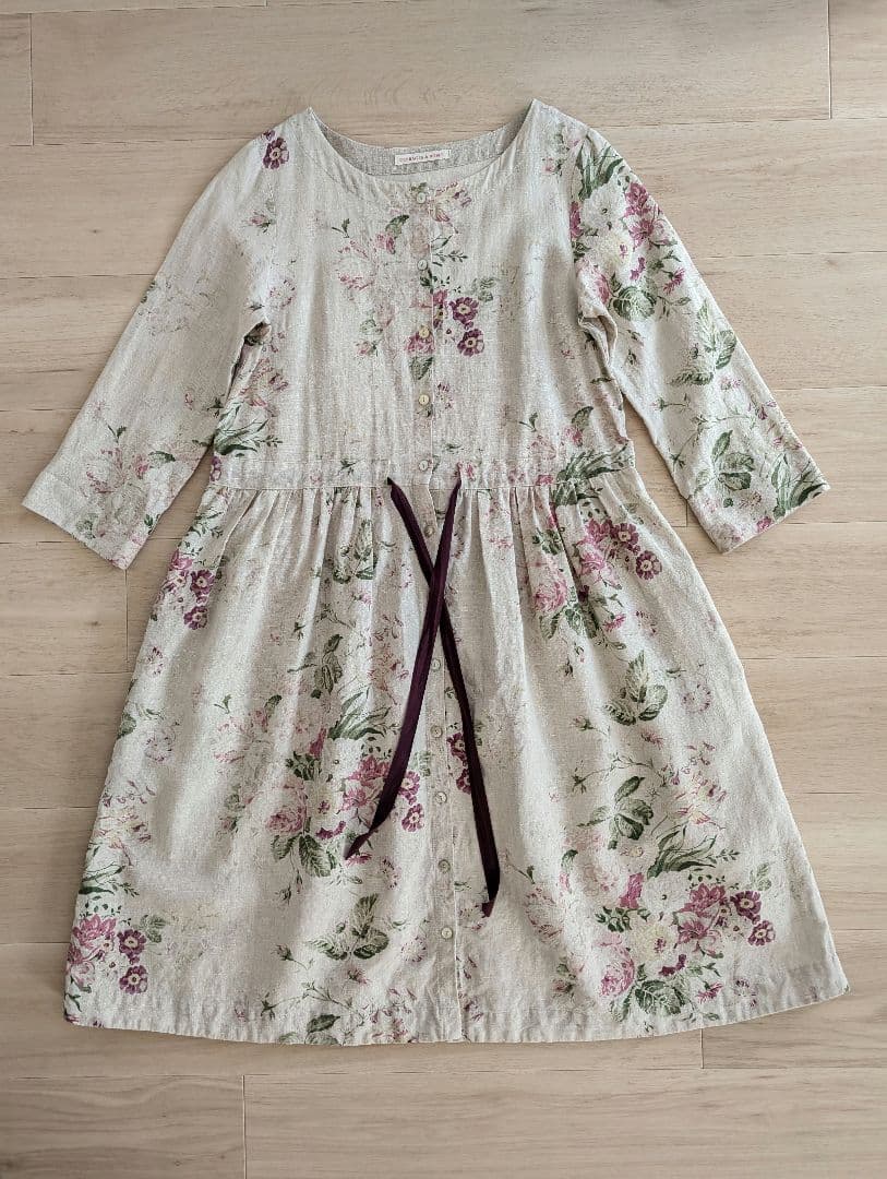 CABBAGES & ROSES　キャベジズ & ローゼス　リネンワンピース