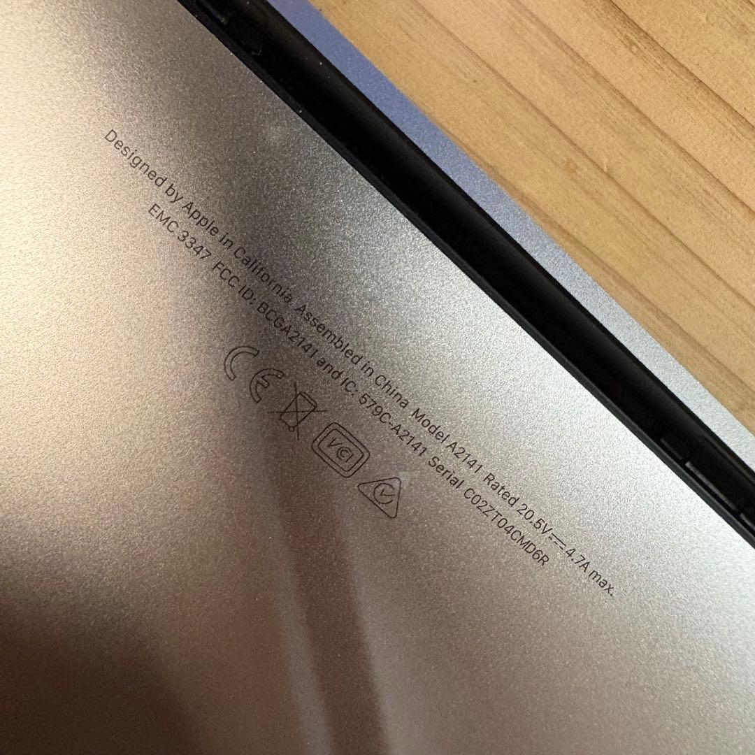 16インチMacBook Pro 32GB 1TB IntelCorei7