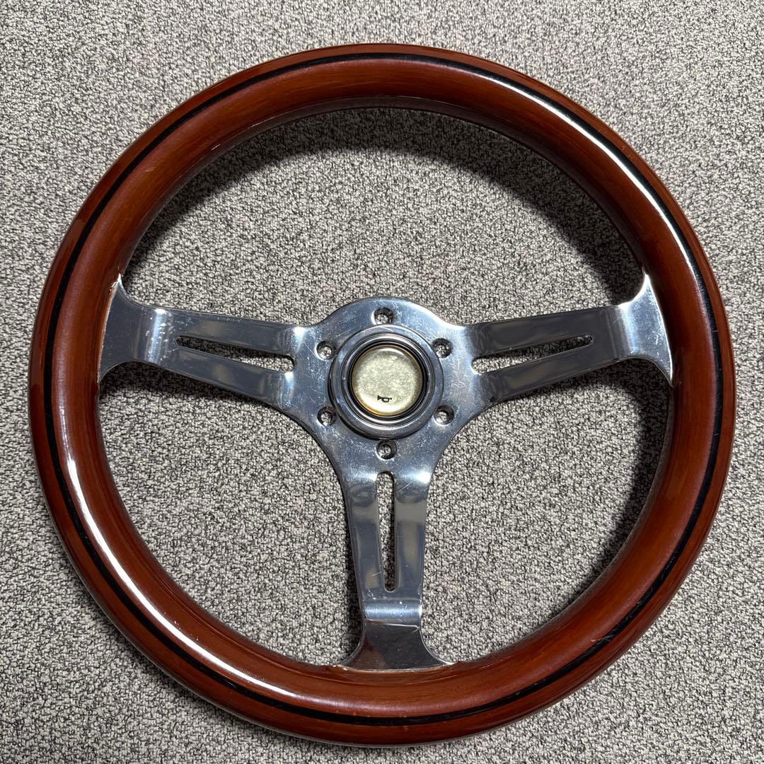 ウッド 3本スポーク ステアリング　ホイール 33パイ　旧車　ハンドル