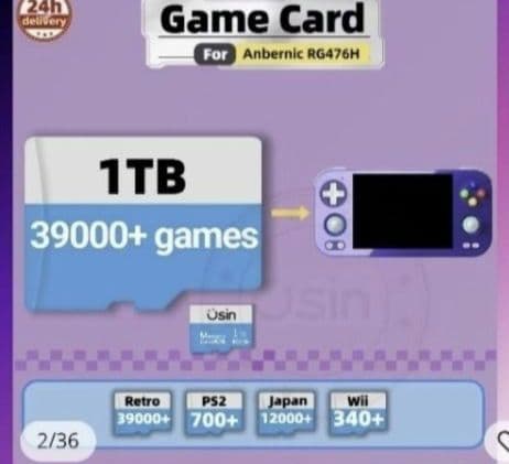 ハンドヘルドゲーム エミュレータ HDD 6TB Anbernic RG406等