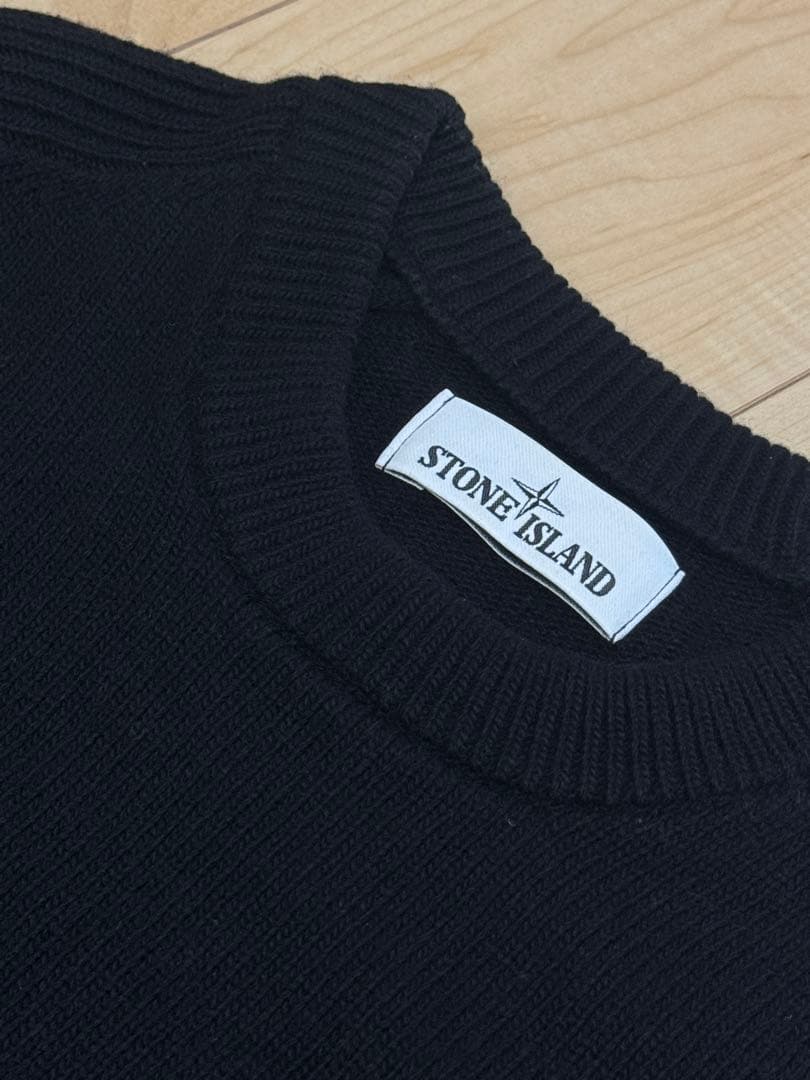 【えーけー様】Stone  黒 クルーネックニット