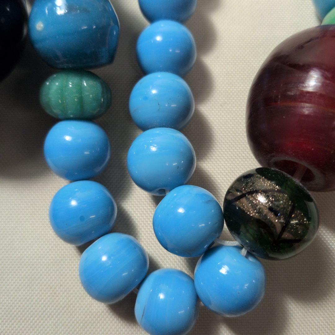 アイヌ　タマサイ　首飾り　とんぼ玉　ガラス玉