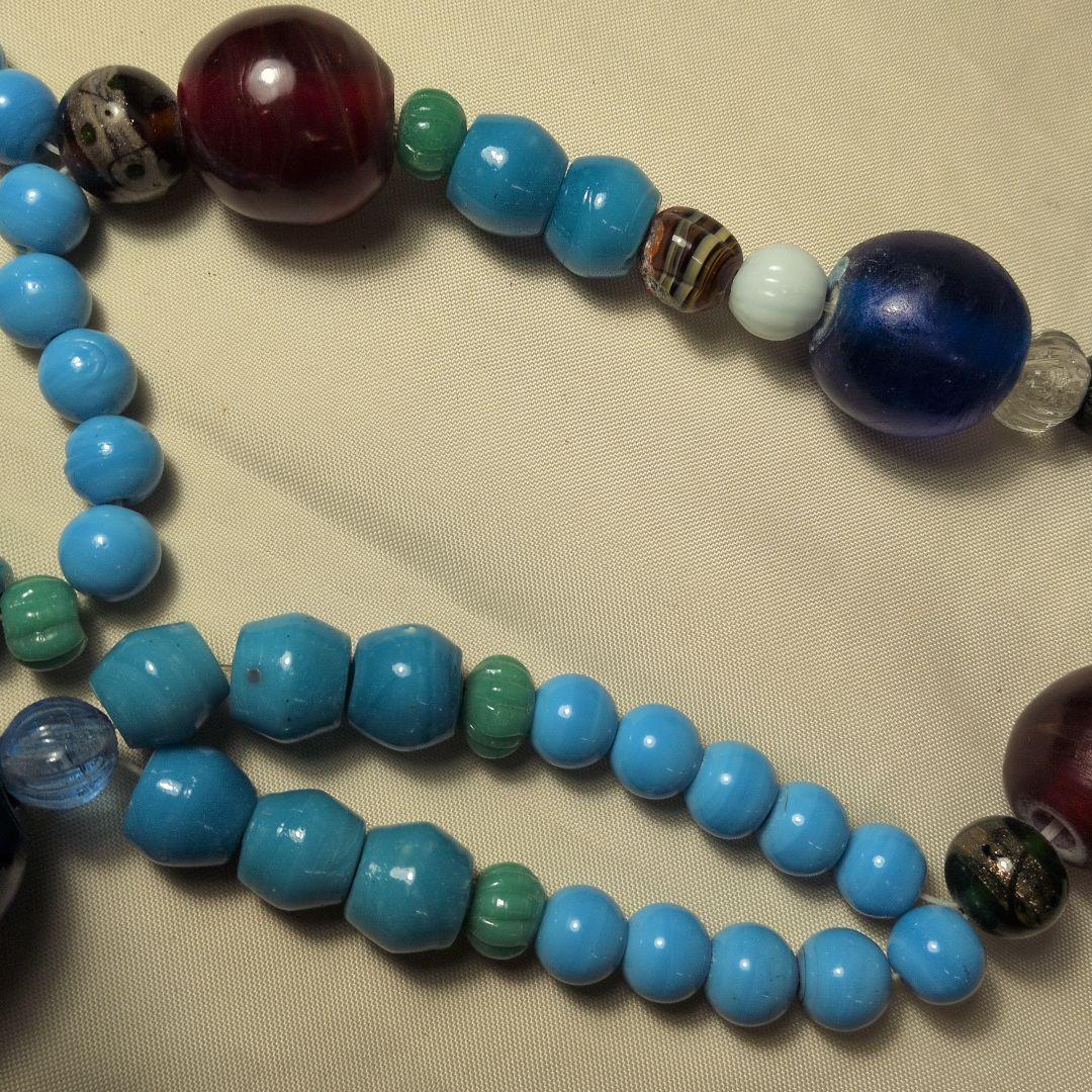 アイヌ　タマサイ　首飾り　とんぼ玉　ガラス玉