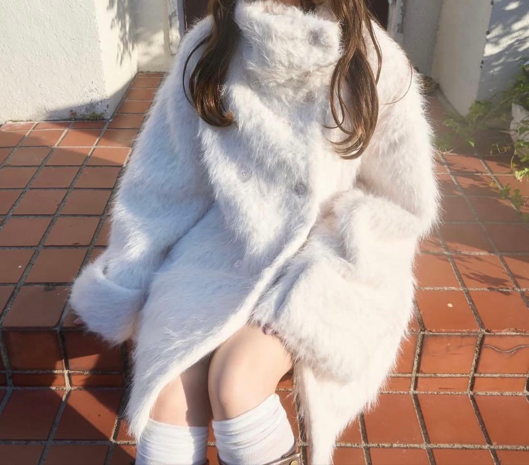 3WAYスタンドカラーシャギーコート