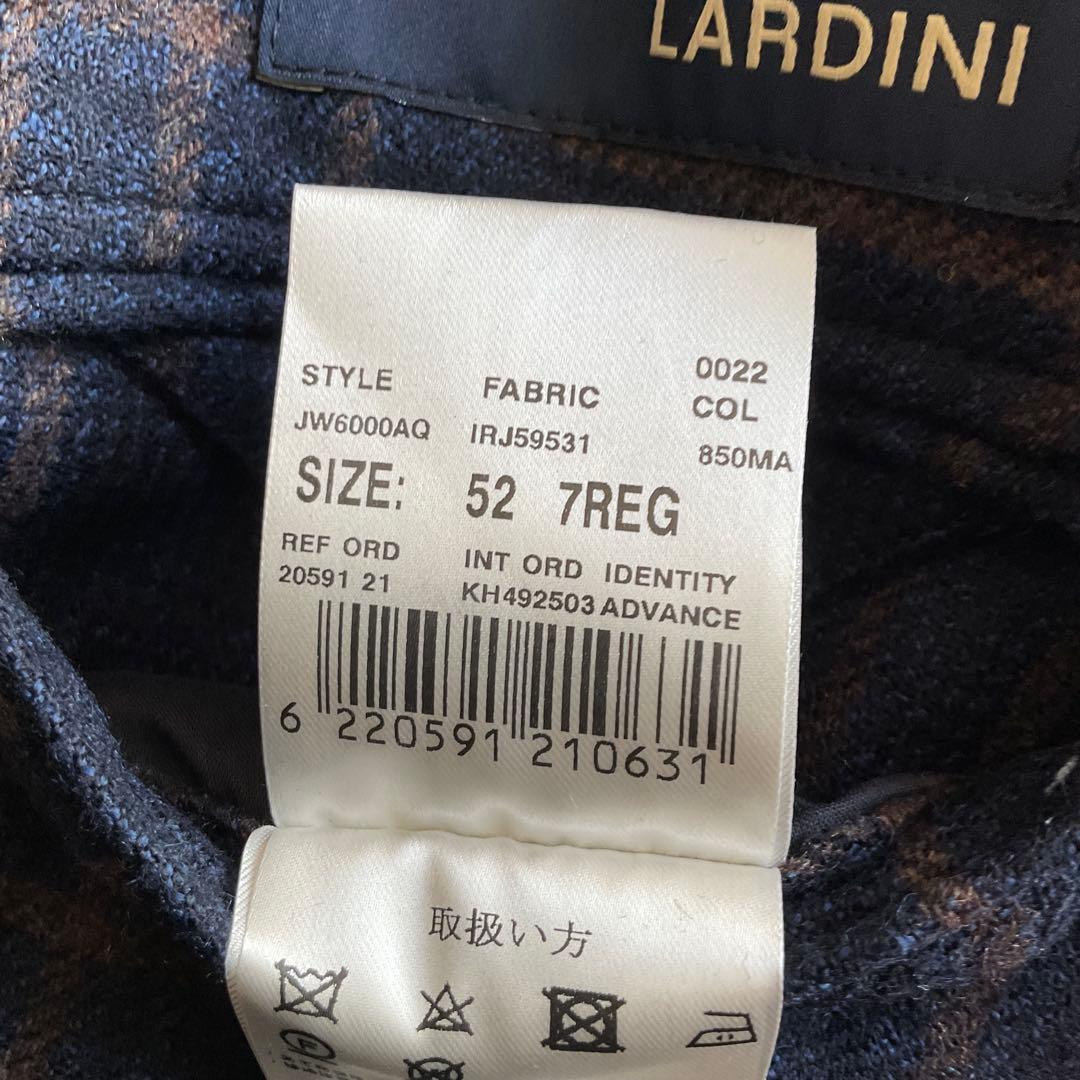 ぶぅ LARDINI ラルディーニ ジャケット ウィンドウペーン 52 紺