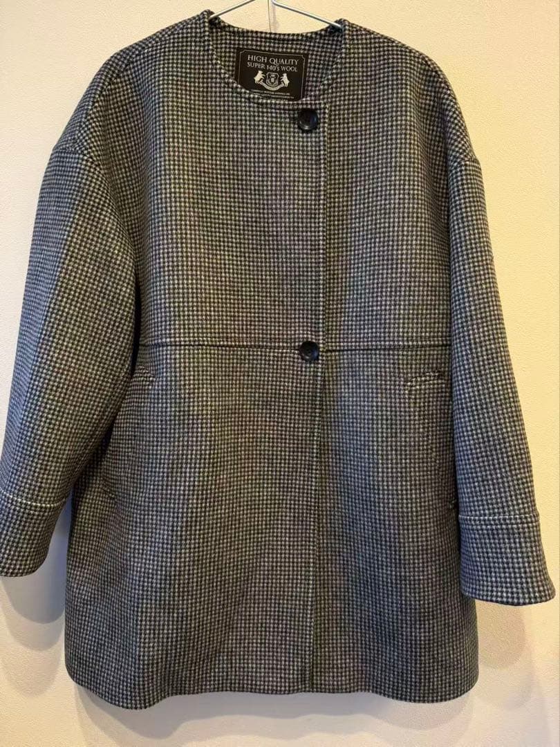 JOURNAL STANDARD スーパー140ビーバーノーカラーミドルコート