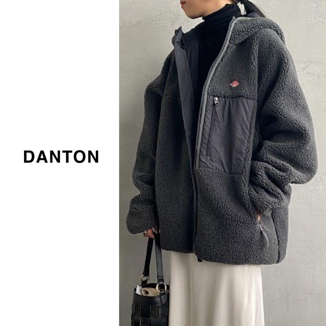 みっちゃん◡̈DANTON（ダントン）| フード付きボアフリースジャケット