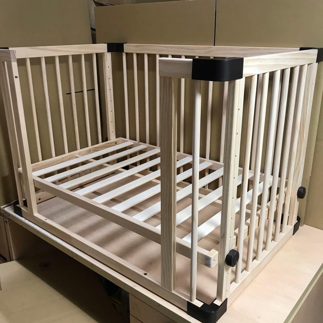 木製ベビーベッド　すのこミニベッド　添い寝ベッド　60×90㎝