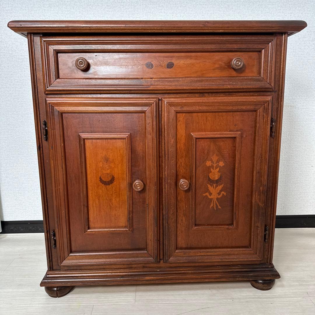 イタリア製 象嵌細工 アンティークスタイル コンソール キャビネット i4※